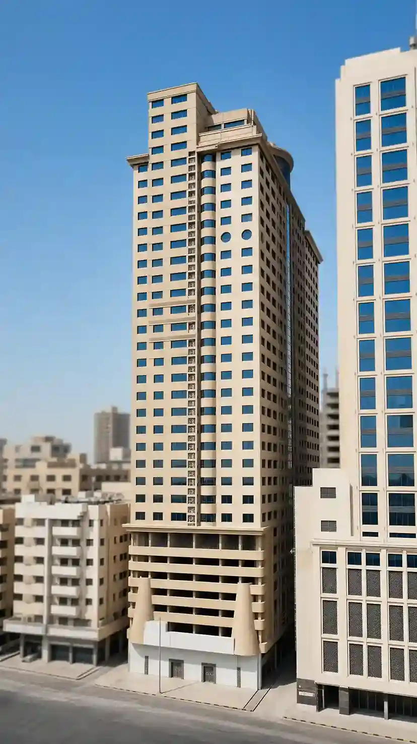 Architectural facade of Borj Almroah - FARE.